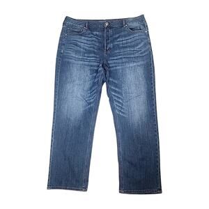 American Eagle Outfitters Tomgirl Jeans Women Blue Denim Straight Faded 38x29